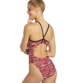 Shark Thin Strap One Piece Swimsuit -Cheap Swimming Gear 5667029352616 red 3a