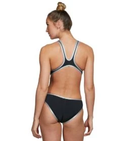 Arena Women's One Big Logo One Piece Swimsuit 7 Arena Women's One Big Logo One Piece Swimsuit -Cheap Swimming Gear 5667733176488 blacksilver 3a