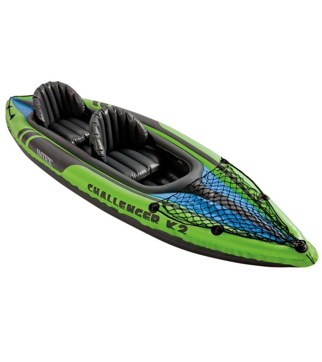 Intex Challenger K2 Kayak W/ 86" Aluminum Oars & High-Output Pump 1 Intex Challenger K2 Kayak W/ 86" Aluminum Oars & High-Output Pump