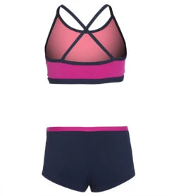 Girls' Two Piece Bikini Set (Little Kid, Big Kid) 5 Girls' Two Piece Bikini Set (Little Kid, Big Kid) -Cheap Swimming Gear 7236622516392 navypurple 3a