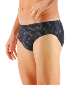 TYR Men's Carbon Hex Racer Brief Swimsuit 11 TYR Men's Carbon Hex Racer Brief Swimsuit -Cheap Swimming Gear 7415984029864 black 4a