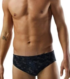 TYR Men's Carbon Hex Racer Brief Swimsuit 13 TYR Men's Carbon Hex Racer Brief Swimsuit -Cheap Swimming Gear 7415984029864 black 6a