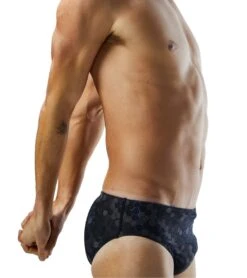 TYR Men's Carbon Hex Racer Brief Swimsuit 14 TYR Men's Carbon Hex Racer Brief Swimsuit -Cheap Swimming Gear 7415984029864 black 7a