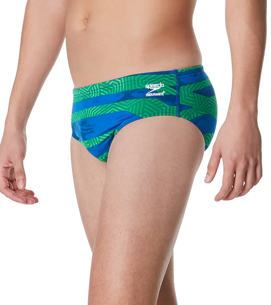 Speedo Men's Contort Stripes Brief Swimsuit 2 Speedo Men's Contort Stripes Brief Swimsuit - Image 2