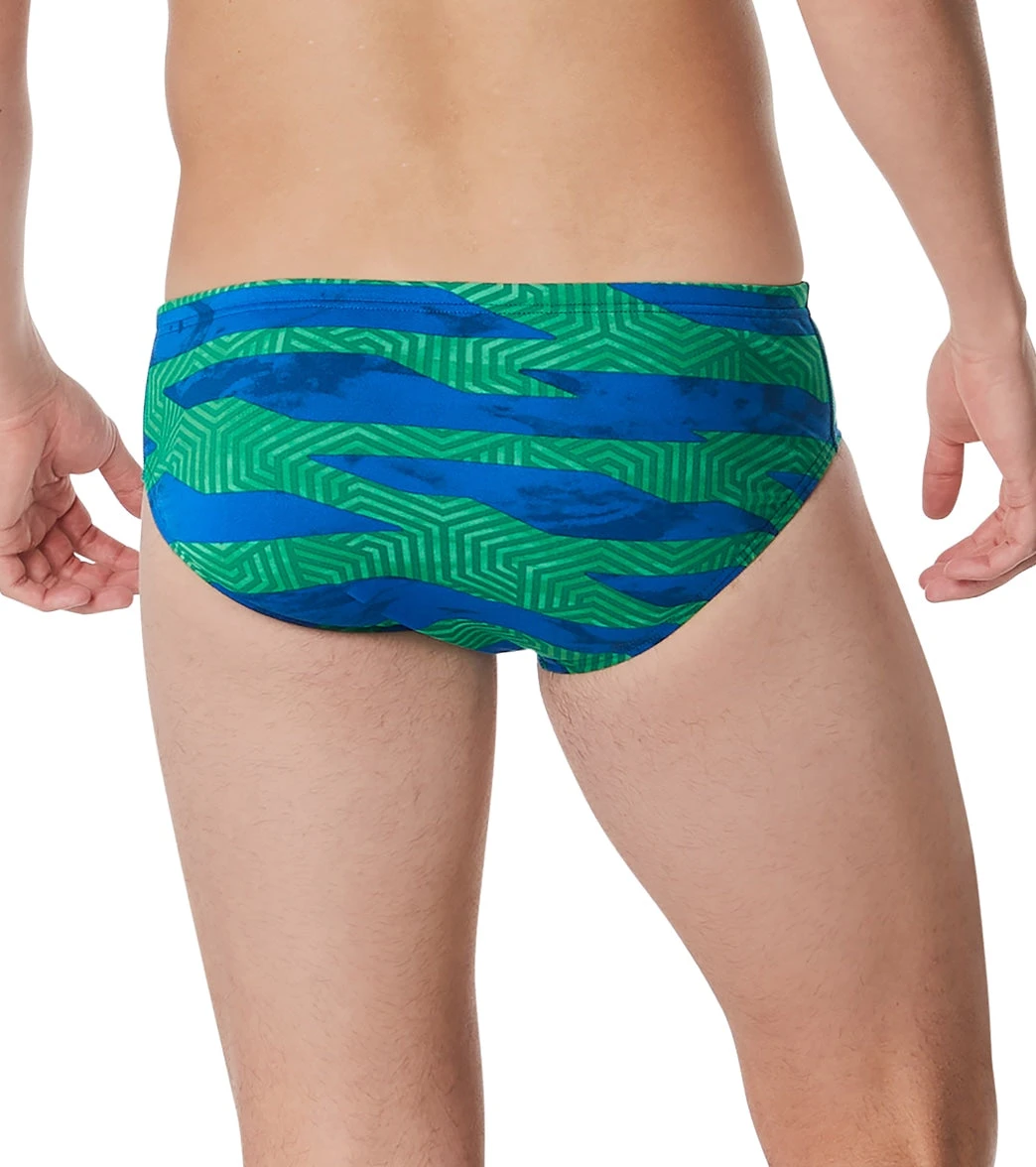 Speedo Men's Contort Stripes Brief Swimsuit 3 Speedo Men's Contort Stripes Brief Swimsuit - Image 3