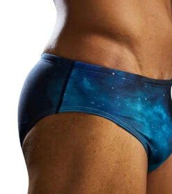 TYR Men's Cosmic Night Racer Brief Swimsuit 19 TYR Men's Cosmic Night Racer Brief Swimsuit -Cheap Swimming Gear 7539515195560 tealmulti 10a