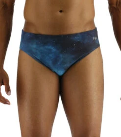 TYR Men's Cosmic Night Racer Brief Swimsuit 12 TYR Men's Cosmic Night Racer Brief Swimsuit -Cheap Swimming Gear 7539515195560 tealmulti 3a