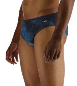 TYR Men's Cosmic Night Racer Brief Swimsuit 13 TYR Men's Cosmic Night Racer Brief Swimsuit -Cheap Swimming Gear 7539515195560 tealmulti 4a