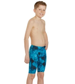 Fractalicious Jammer Swimsuit Youth (22 - 28) -Cheap Swimming Gear 7595556634792 blue 3a