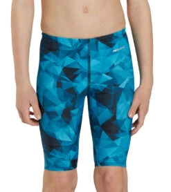 Fractalicious Jammer Swimsuit Youth (22 - 28) -Cheap Swimming Gear 7595556634792 blue 5a