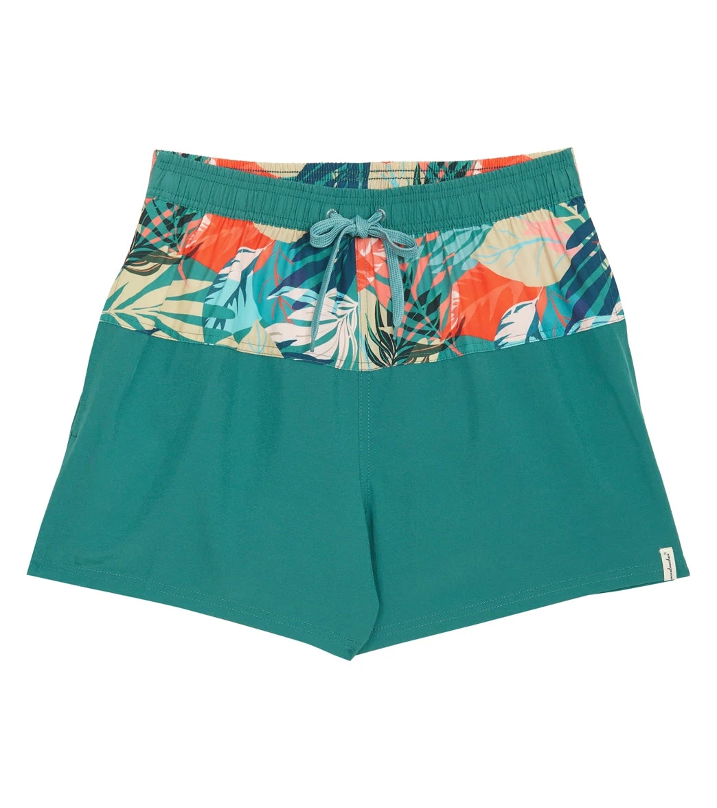 Men's Palm Inset Swim Trunks 1 Men's Palm Inset Swim Trunks