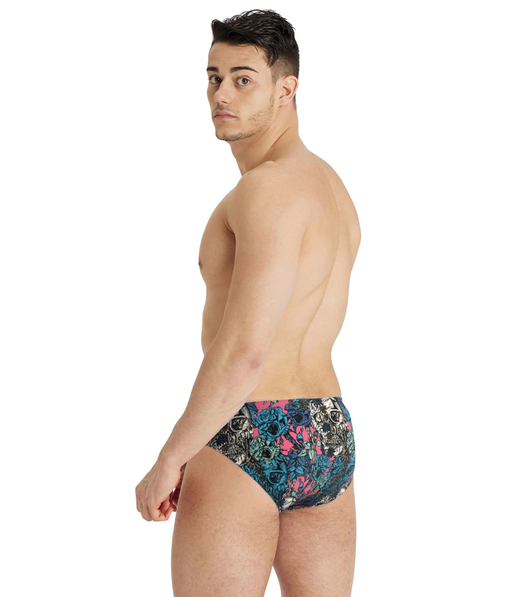 Arena Men's Drew Kibler Skulls/Rose Brief Swimsuit 2 Arena Men's Drew Kibler Skulls/Rose Brief Swimsuit - Image 2