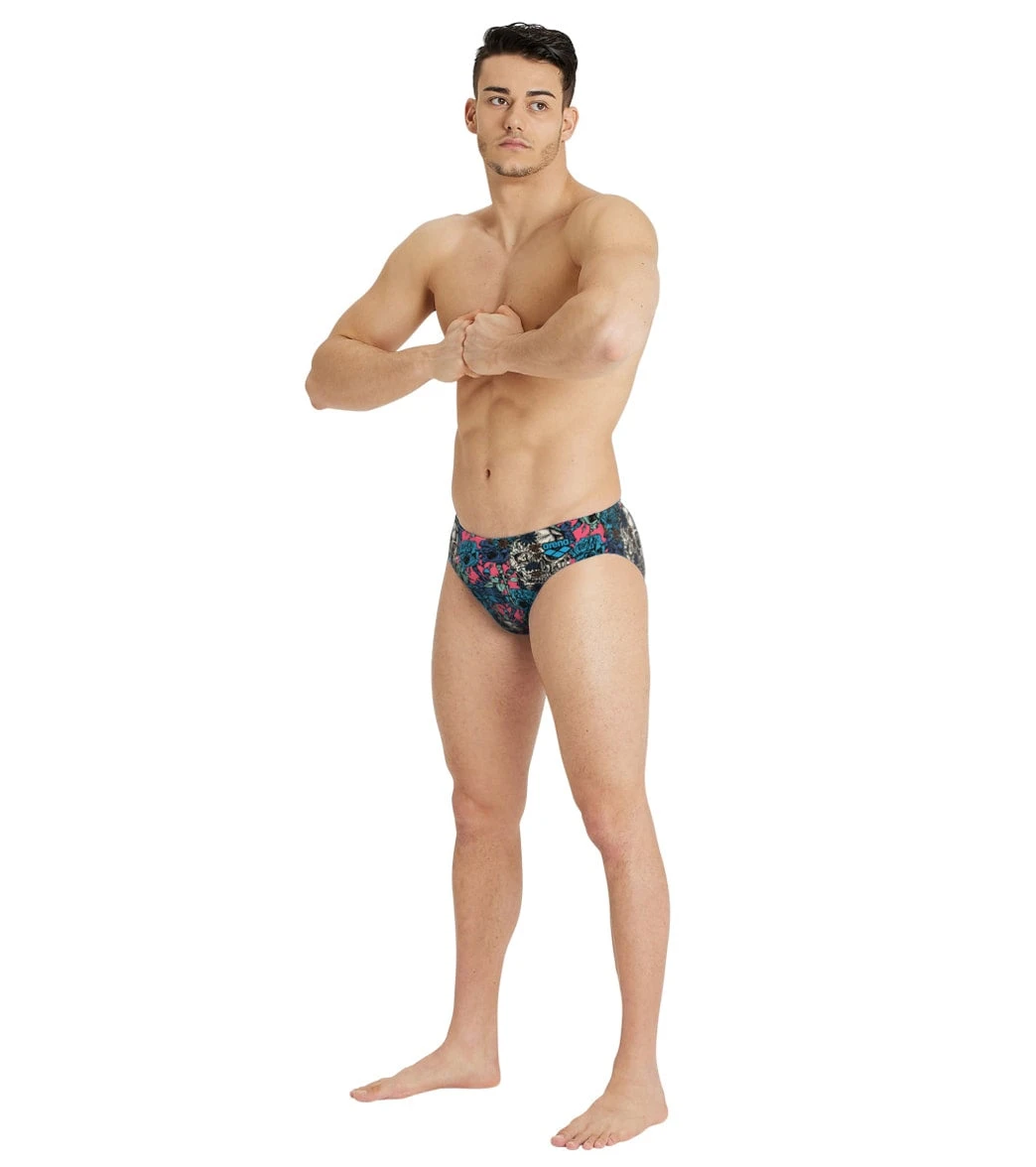 Arena Men's Drew Kibler Skulls/Rose Brief Swimsuit 3 Arena Men's Drew Kibler Skulls/Rose Brief Swimsuit - Image 3