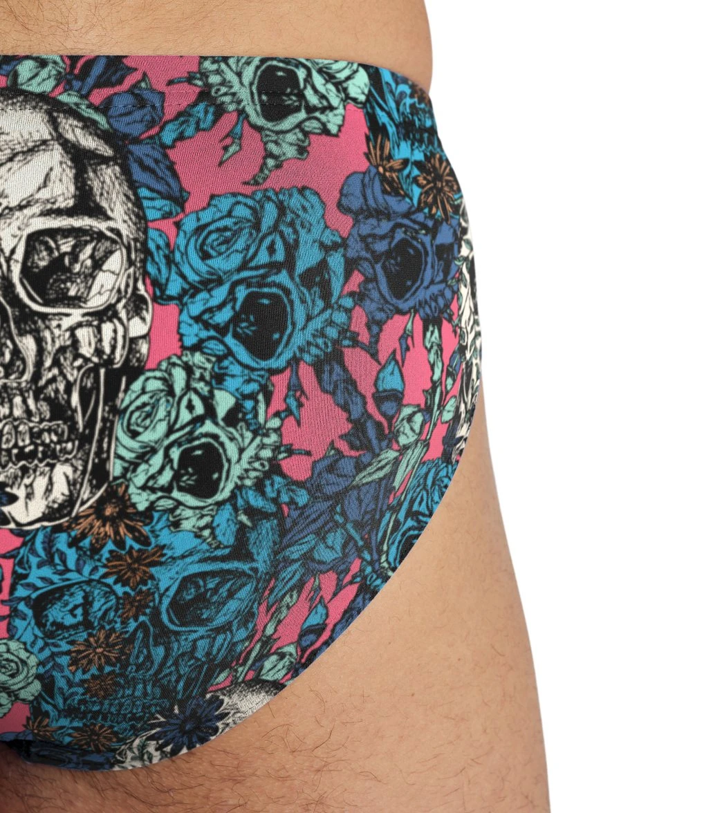 Arena Men's Drew Kibler Skulls/Rose Brief Swimsuit 5 Arena Men's Drew Kibler Skulls/Rose Brief Swimsuit - Image 5