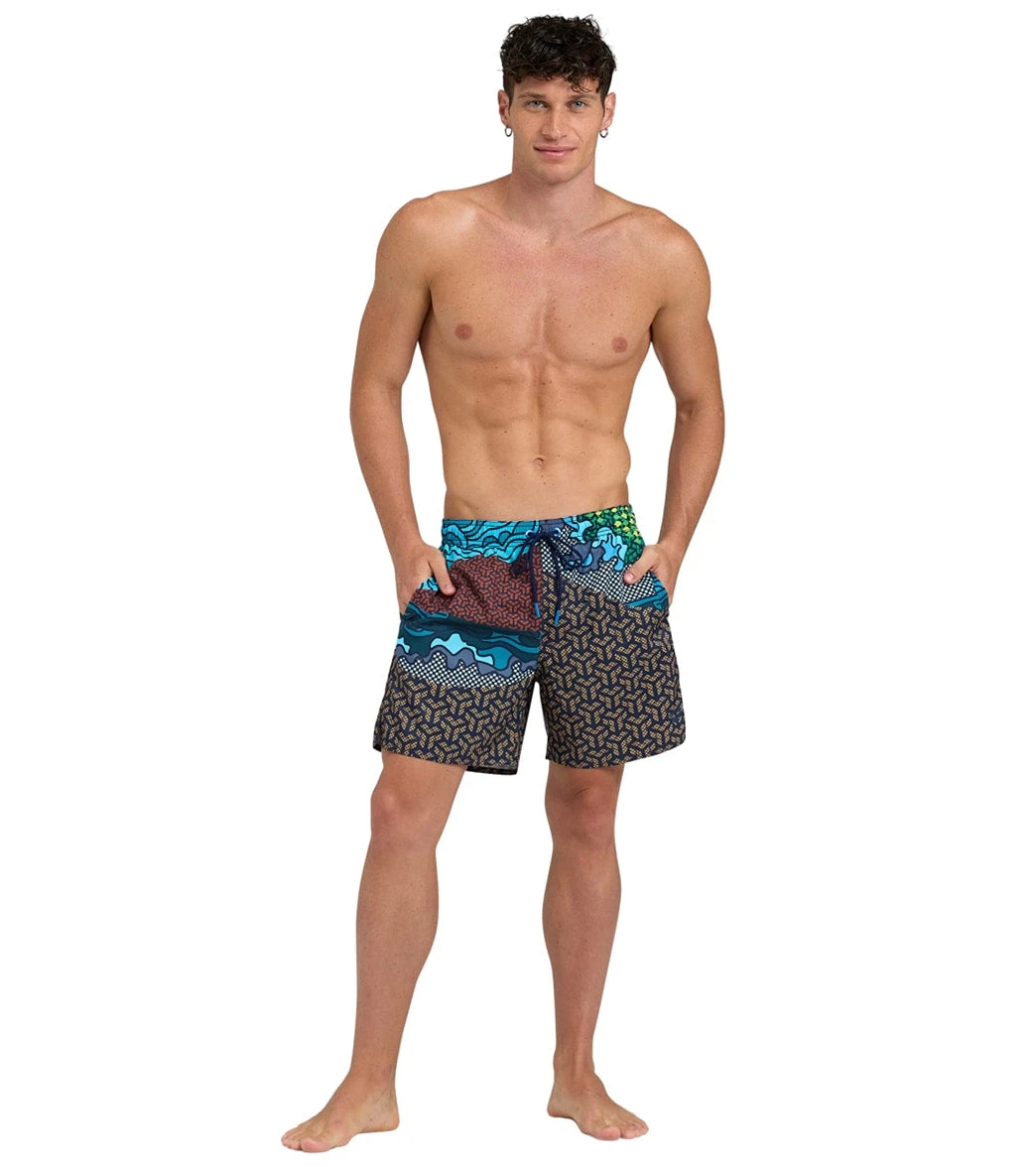 Arena Men's 16" Placed Beach Boxer Swim Trunks 3 Arena Men's 16" Placed Beach Boxer Swim Trunks - Image 3