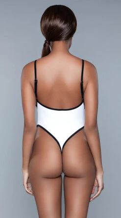 Be Wicked Payton Thong One Piece Swimsuit 14 Be Wicked Payton Thong One Piece Swimsuit -Cheap Swimming Gear BW 1981 white back 2020JUN23576