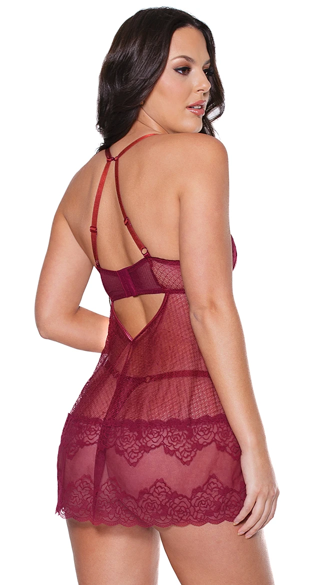 Coquette A Taste Of Red Babydoll Set 2 Coquette A Taste Of Red Babydoll Set - Image 2