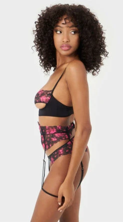 The Only One Three Piece Garter Set 8 The Only One Three Piece Garter Set -Cheap Swimming Gear ES 8643 BLACK PRINT 04 YANDY PS03312022