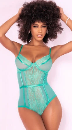 Delicate Open Back Teddy 7 Delicate Open Back Teddy -Cheap Swimming Gear ES 8734 Aqua Front 2023APRIL