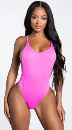 Yandy Vintage Lifeguard One Piece Swimsuit -Cheap Swimming Gear EY 3776 PNK 1 YANDY PS06232021