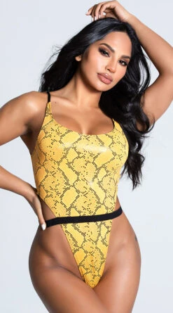 Yandy Let's Snake Love One Piece Swimsuit 18 Yandy Let's Snake Love One Piece Swimsuit -Cheap Swimming Gear EY 4215 YELLOW 3 PS12172020