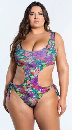 Yandy Plus Size Tropical Oasis One Piece Swimsuit 15 Yandy Plus Size Tropical Oasis One Piece Swimsuit -Cheap Swimming Gear EY 4301X 2 YANDY PS02172022