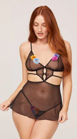 Yandy Wildflower Vibes Babydoll Set -Cheap Swimming Gear EY 4358 2599 yandy PS05312022