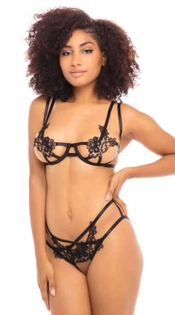 Falling For You Applique Bra Set 9 Falling For You Applique Bra Set -Cheap Swimming Gear OL 40 11446 BK ALT BA 2020NOV25636