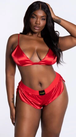 Playboy Plus Size Dream On Satin Lounge Set