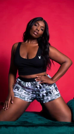 Playboy Plus Size Got It Covered Lounge Short Set 24 Playboy Plus Size Got It Covered Lounge Short Set -Cheap Swimming Gear PB PBL5016X BW 2 EDS YANDY 2021PBHOLIDAY