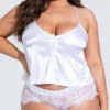Roma Plus Size Elegant Satin Pajama Set