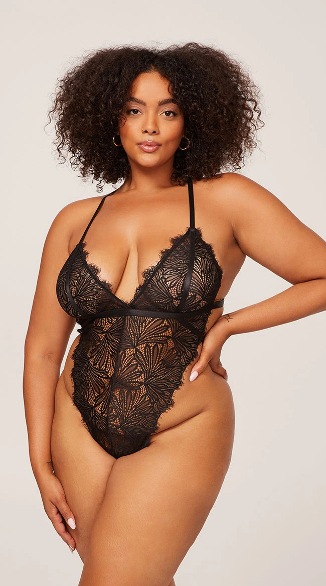 Yandy Plus Size High Key Fine Lace Teddy 1 Yandy Plus Size High Key Fine Lace Teddy